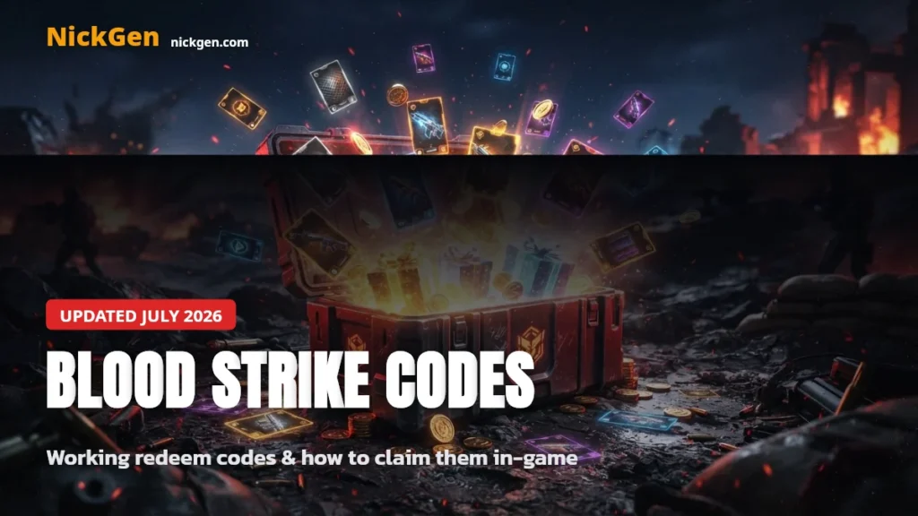 Blood Strike codes July 2026 — redeem rewards crate