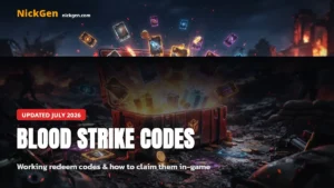 Blood Strike codes July 2026 — redeem rewards crate