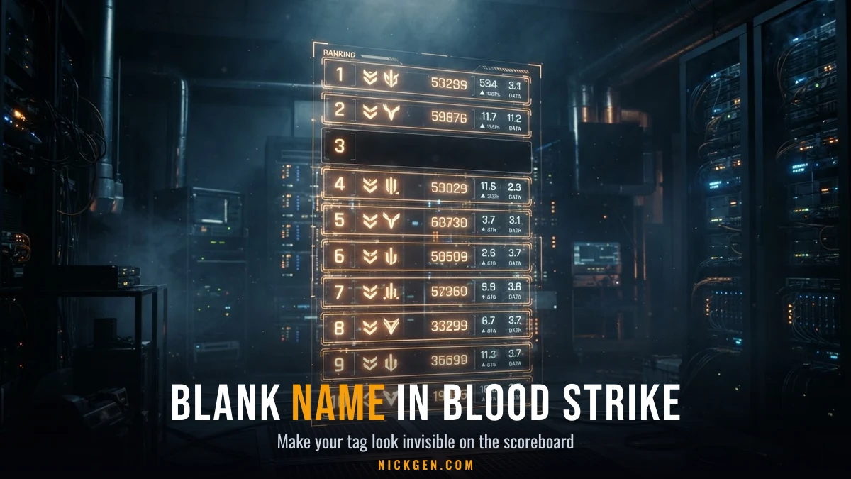 How to put a space or blank name in Blood Strike
