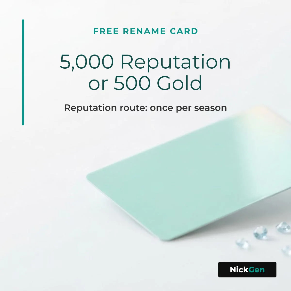 Blood Strike free name change card: 5,000 Reputation or 500 Gold