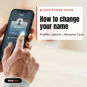 How to change your Blood Strike name: profile, pencil, Rename Card