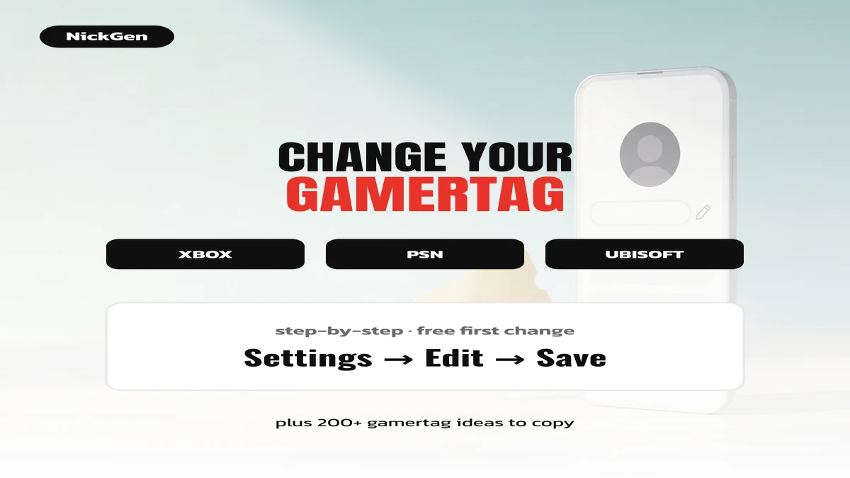 How to change your gamertag: Settings, Edit, Save on Xbox, PlayStation and Ubisoft