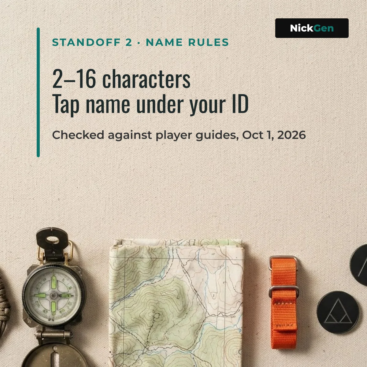 Standoff 2 name rules: 2 to 16 characters, tap your name under your ID
